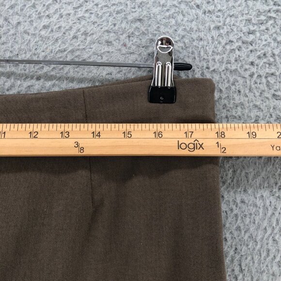 Coldwater Creek Pants Womens 16 Brown Stretch Woven Tapered Office Career Work* - Picture 10 of 14